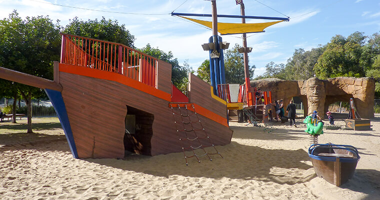 Pirate ship playground on the Gold Coast