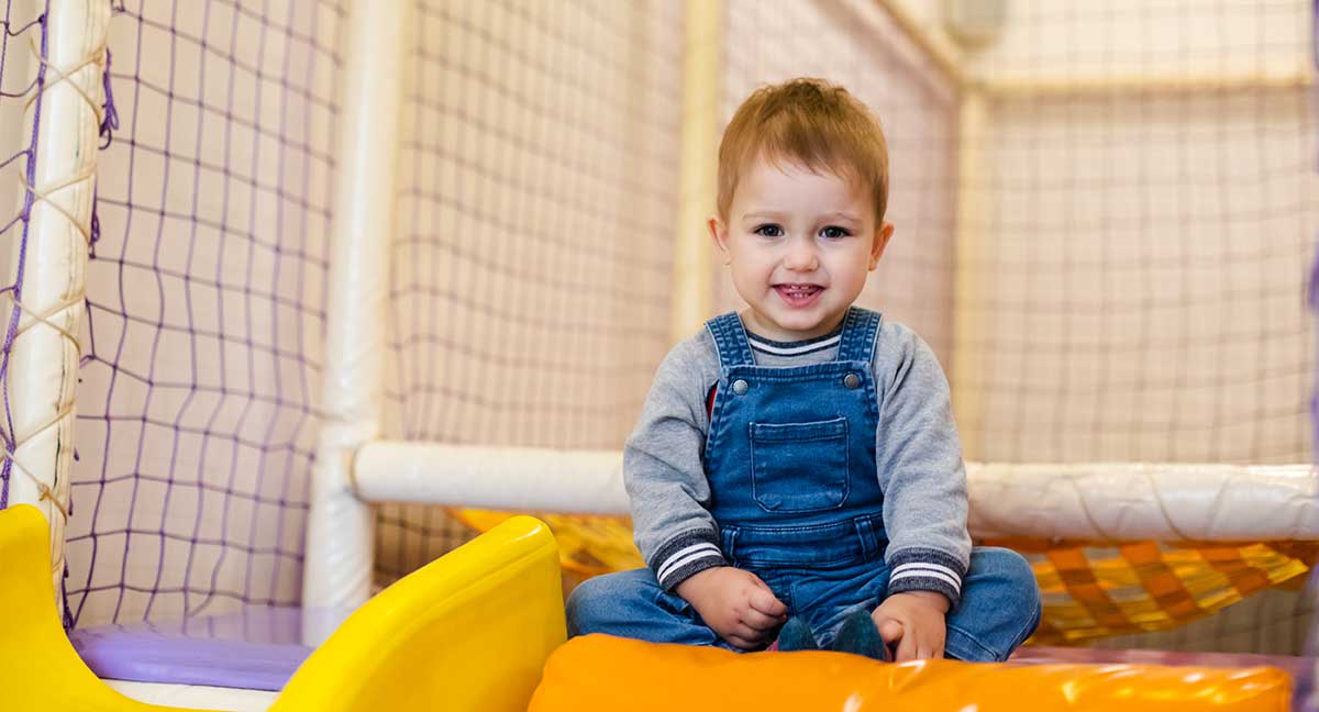 Little boy at an indoor play centre