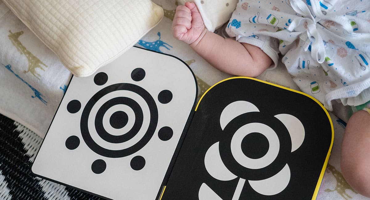 The benefits of black and white books for babies