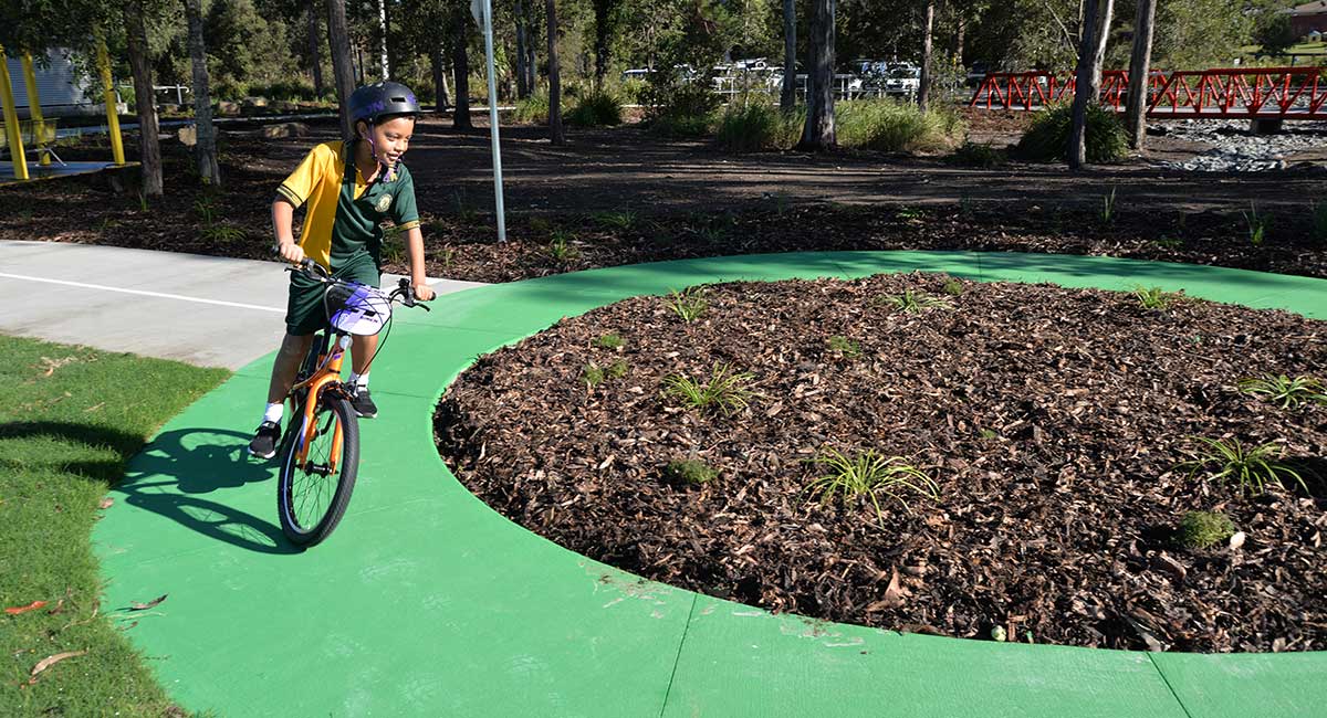 Child at Demeio Park Cycle Track in Logan for Kids