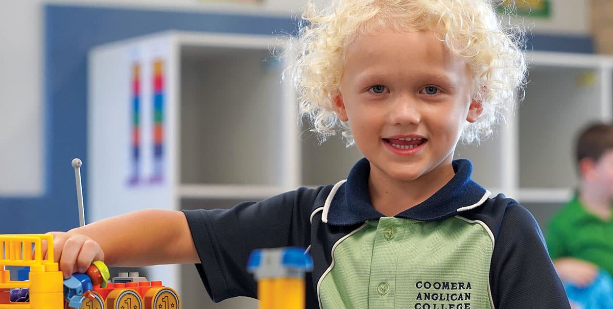 Prep student at Coomera Anglican College