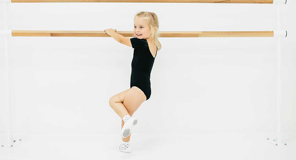 Little girl in dance school