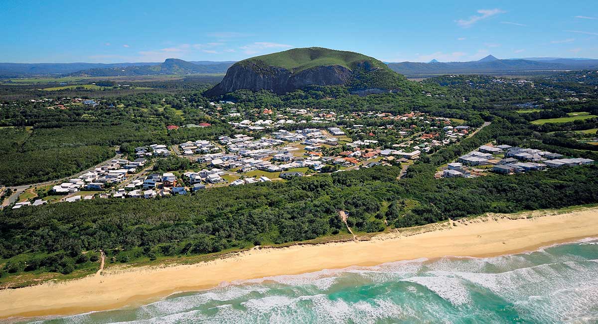 Climbing Mount Coolum with kids