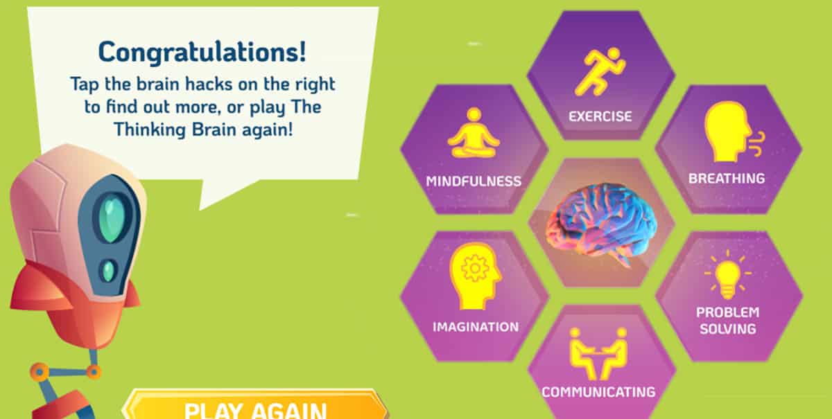The Thinking Brain Game designed to manage anxiety