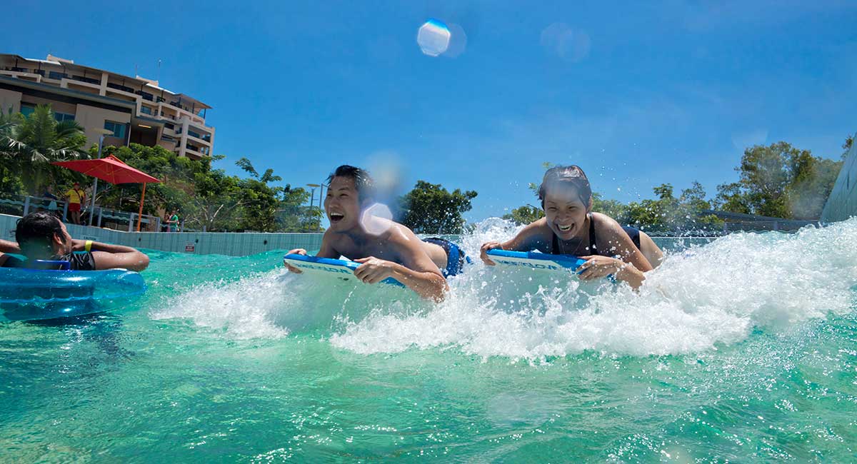 Catching Waves at Darwin Waterfront Precinct Nt