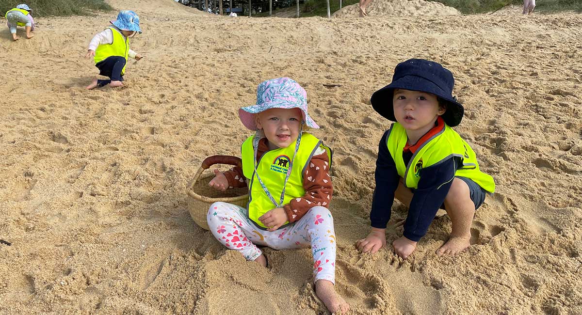 Currimundi beach kindy playing