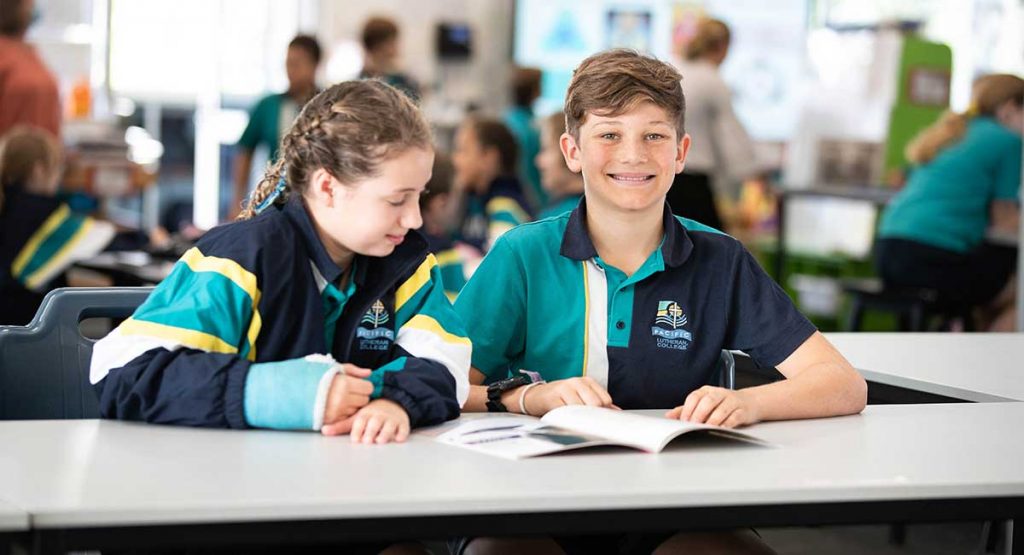 Pacific Lutheran Students in Classroom