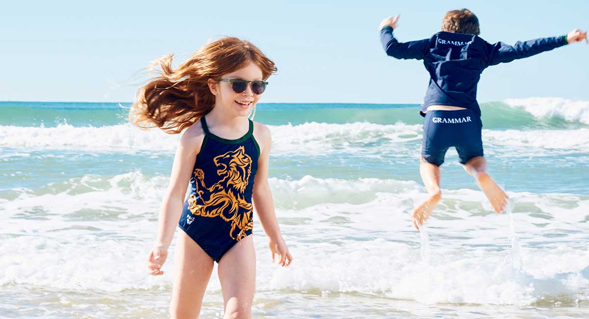 Kids on the Beach As Part of Learn to Swim and Beach Safety Program