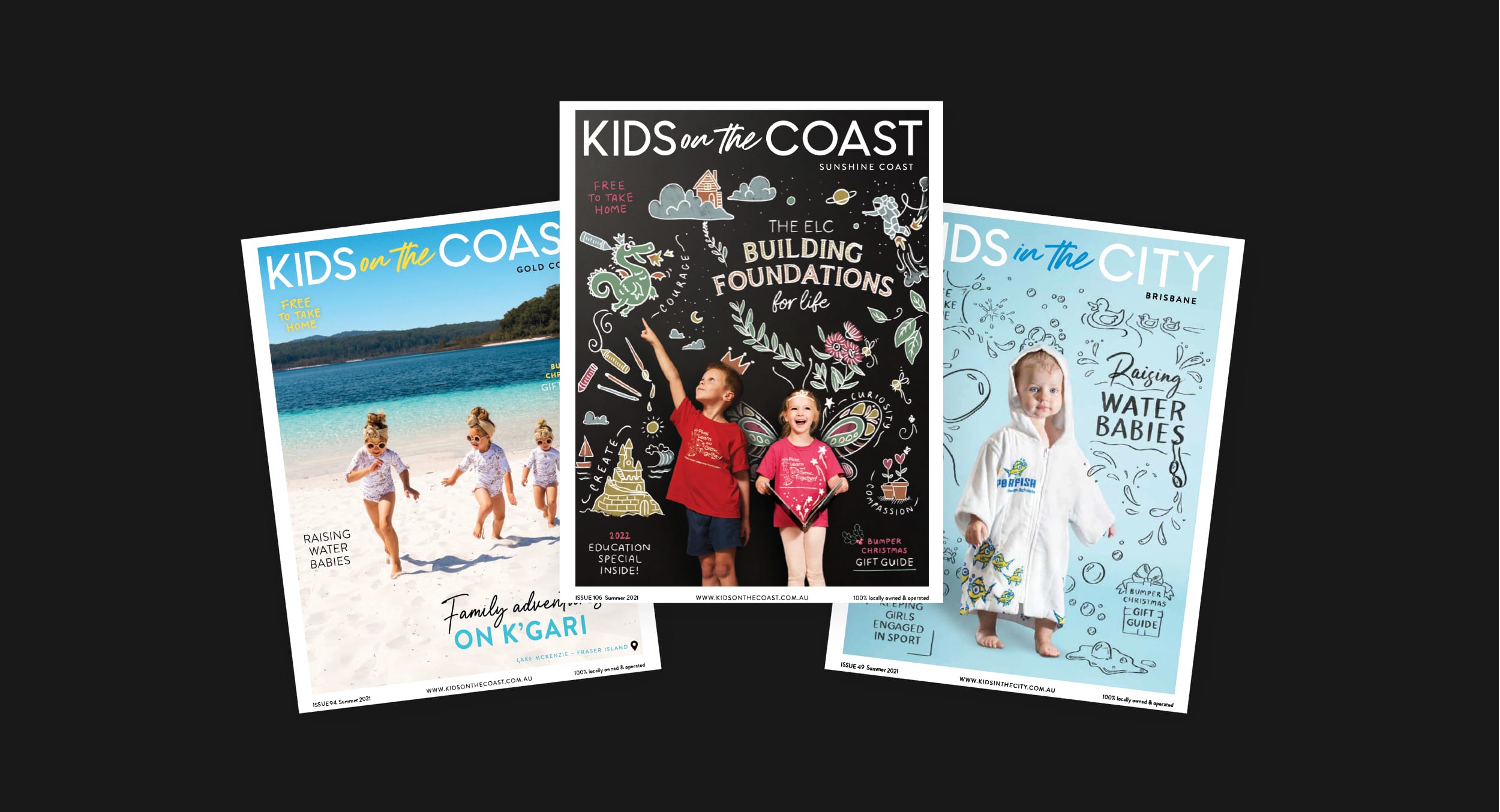 Kids on the Coast print magazine summer edition