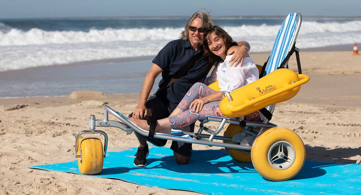 Day at the beach for disabled people