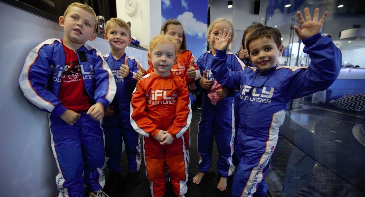 Group of children at iFLY Gold Coast