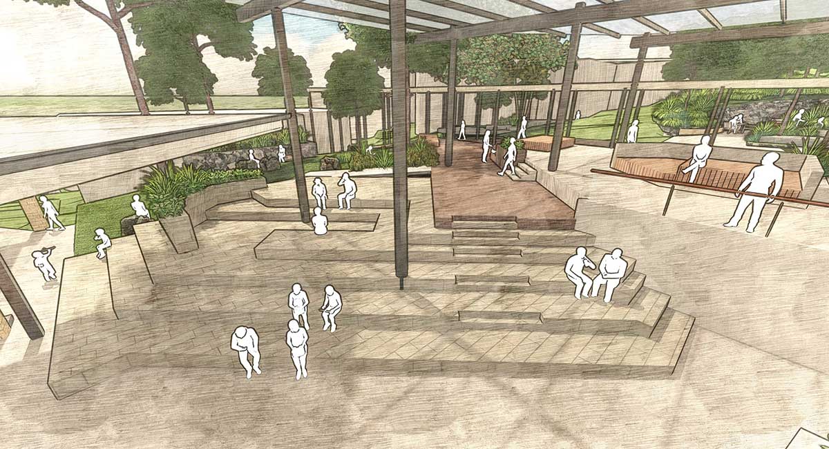 Artist impression of outdoor learning space at Immanuel Lutheran College