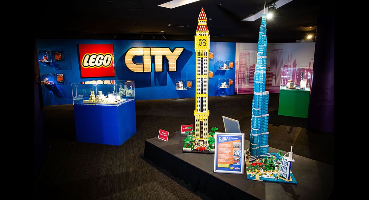 Explore the LEGO® City blockbuster Brickman Cities at Mooloolaba