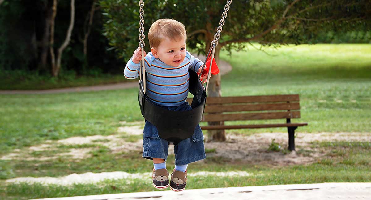 Little boy at Coes Creek playground