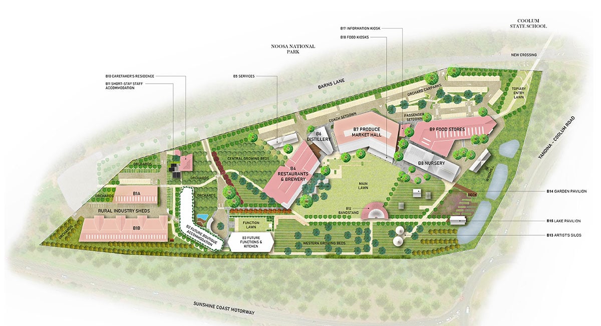 Map of Barns Lane Farm Coolum Beach