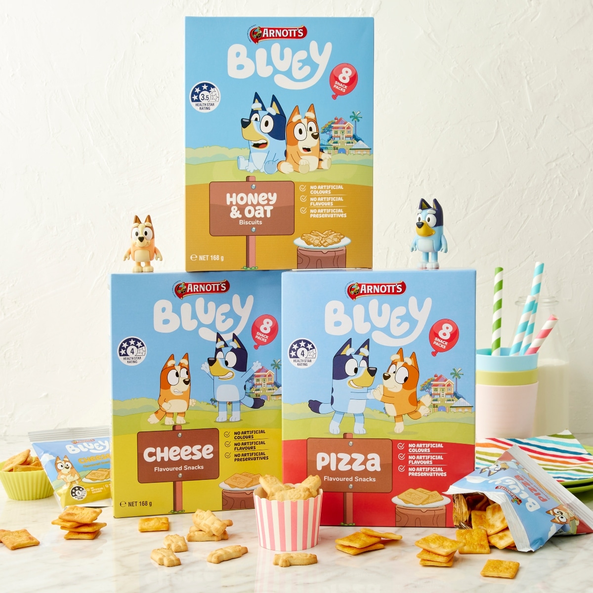 Arnott's has released a Bluey biscuit range