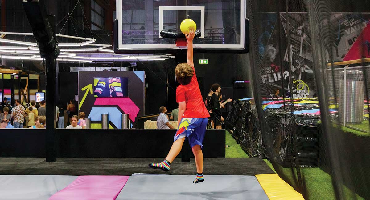 Boy Playing Basketball at Bounce Macgregor