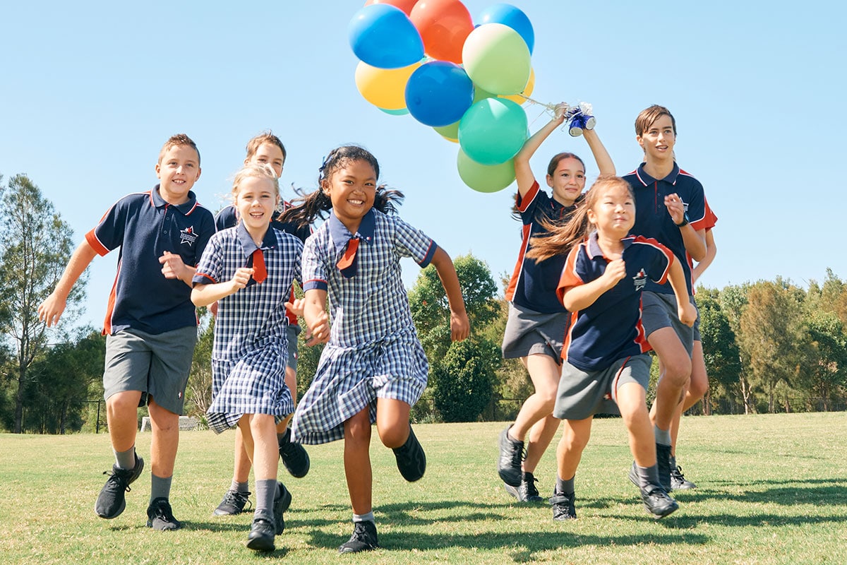 Brightwater State School Students Running