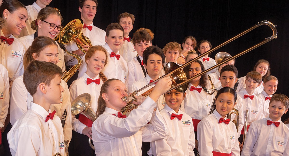 Brass Band at St Andrew's Catholic College in far north Queensland