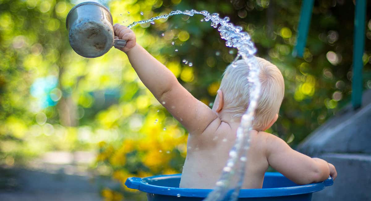 Messy Play with Baby in Water