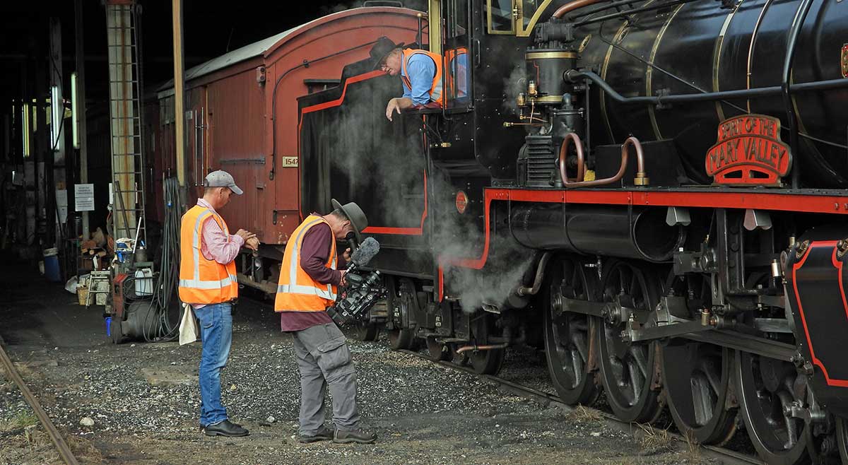 Filming of the Mary Valley Rattler for Tv Show World's Most Scenic Railway Journeys