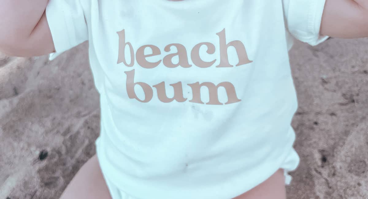 Beach Bum Bodysuit from Bespoke Baby in Gold