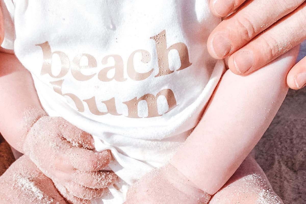 Bespoke Baby Beach Bum Bodysuit