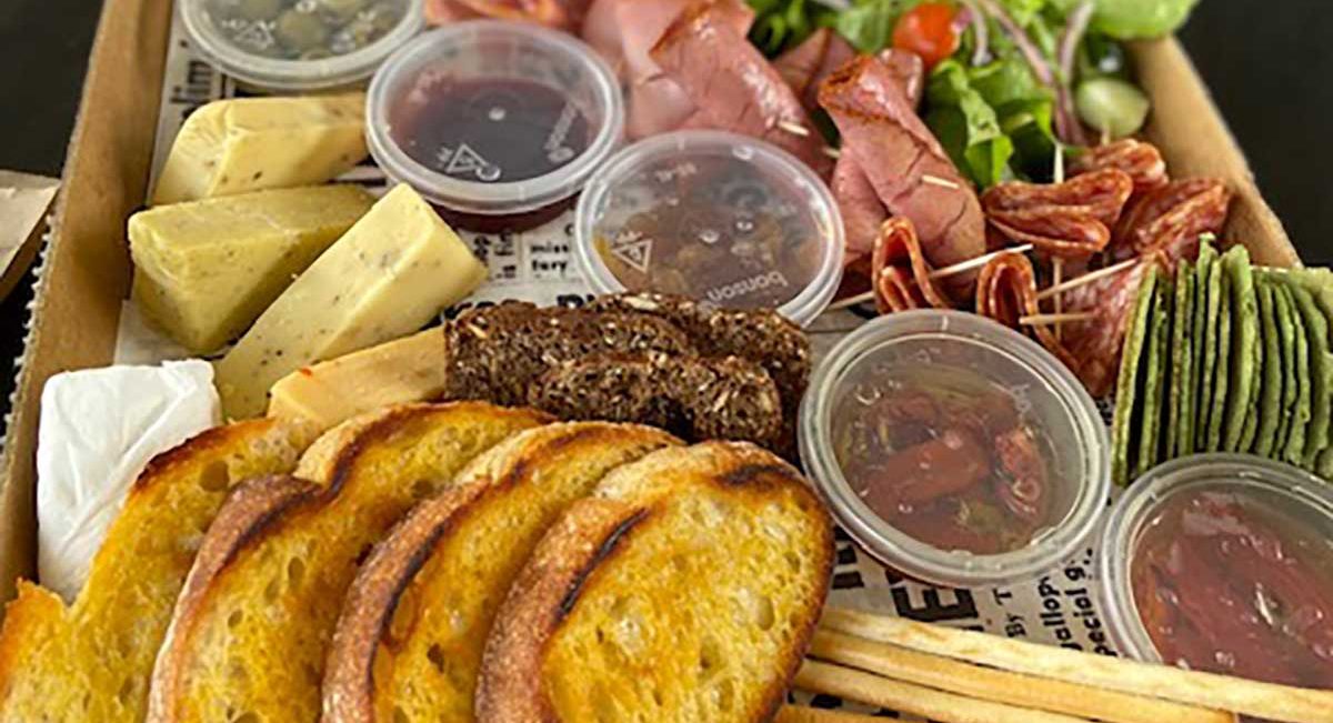 the Ploughmans Grazing Platter for Two at Kenilworth Dairies' Poppa's Cafe