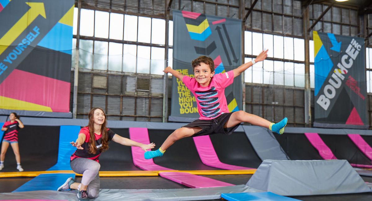 Boy at Bounce Indoor Trampoline Park