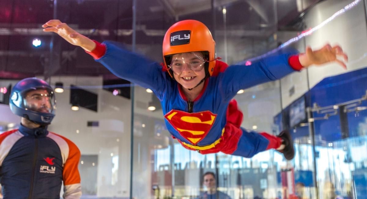 Girl Flying at Ifly Gold Coast