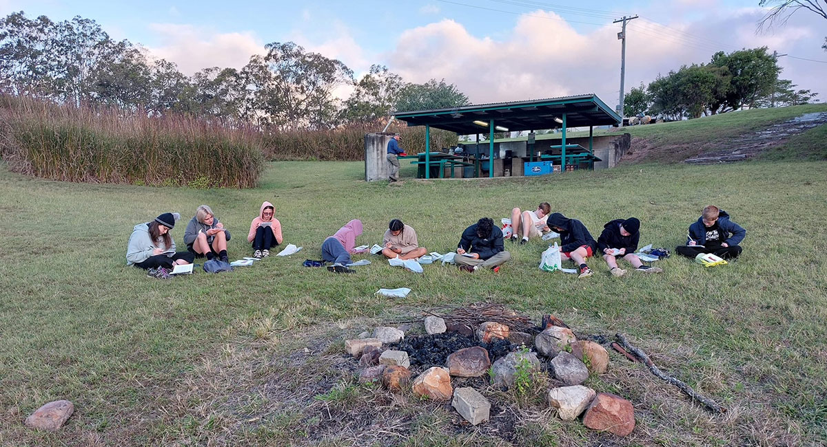 Students at Caloundra City Private School at Yr 9 Camp