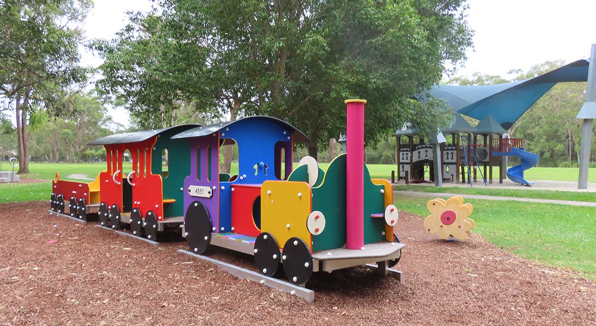 Train Playground at Little Mountain Common Sunshine Coast