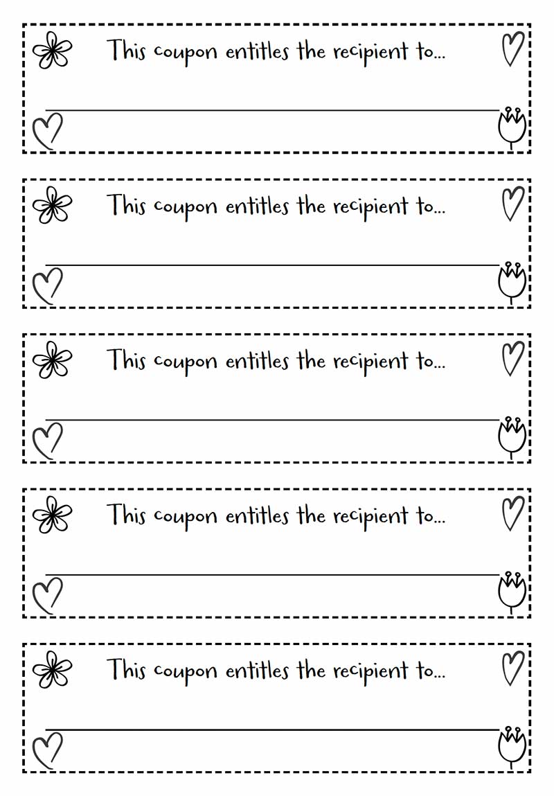 Download Printable Mother's Day coupons template
