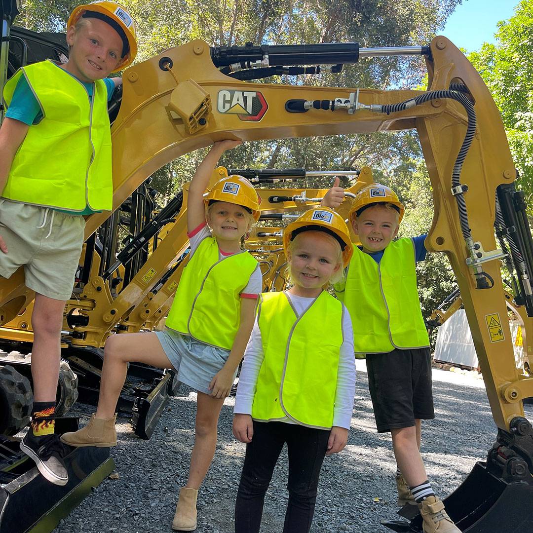 Kids at the Opening of Dig It Mini Excavator Park for Kids
