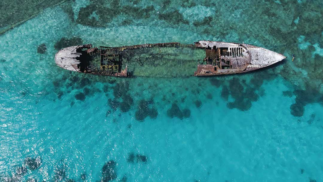 the Shipwreck at Heron Island