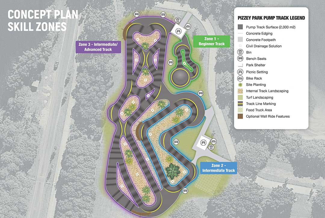 Pizzey Park Gold Coast New Pump Track Plan