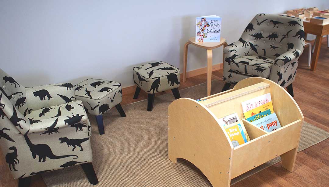 a Quiet Reading Nook at out and About Early Learning Mooloolah Valley