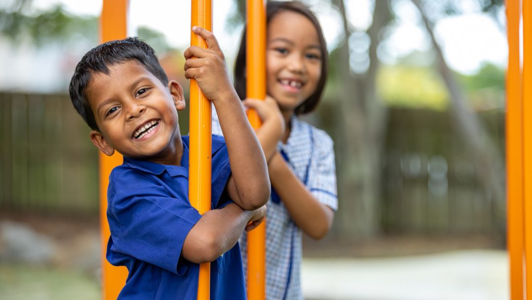 Happy Students on Playground at Mary Immaculate School Brisbane