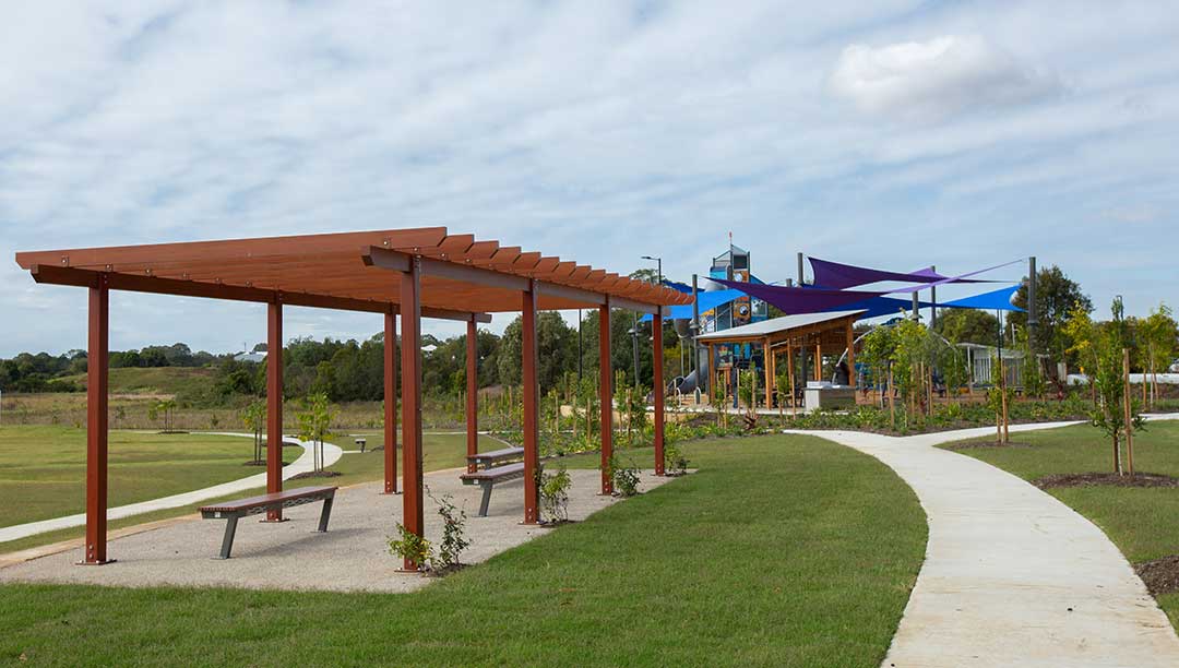 a Picnic Shelter and Plenty of Green Space at Riverbanks Lightwood Parklands