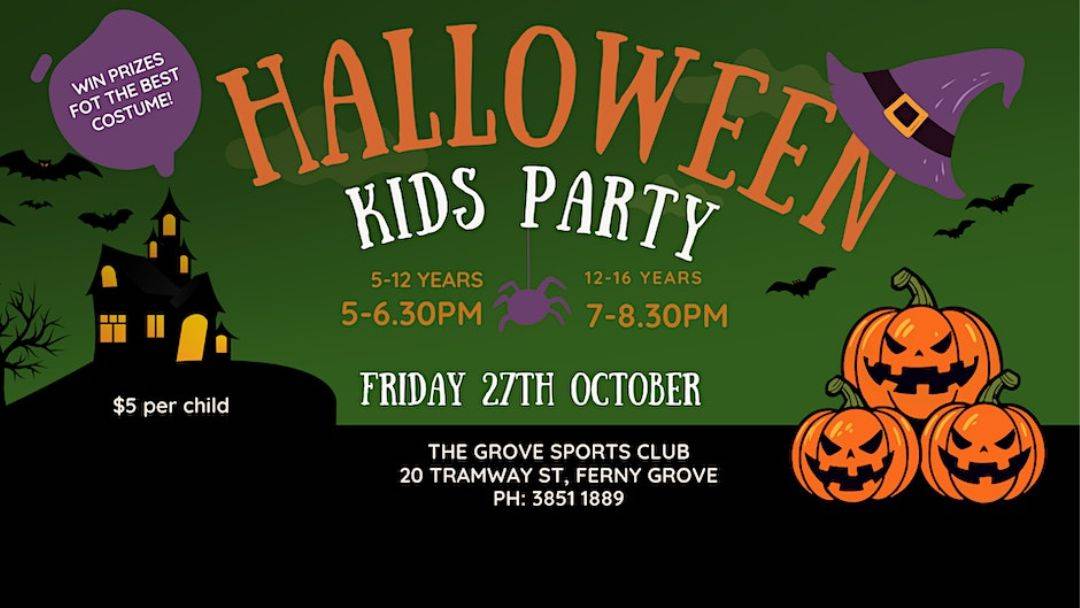 Halloween Spooky Party 5 12 Years at the Grove Sports Club