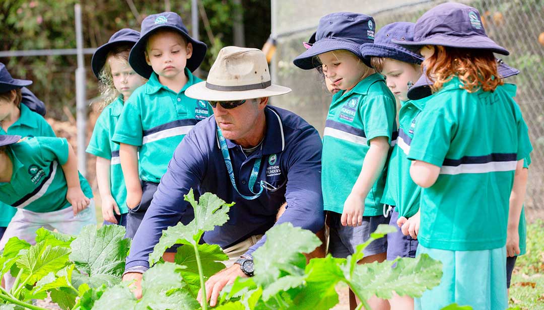 Students at Flinders Early Learning Centre in the Garden