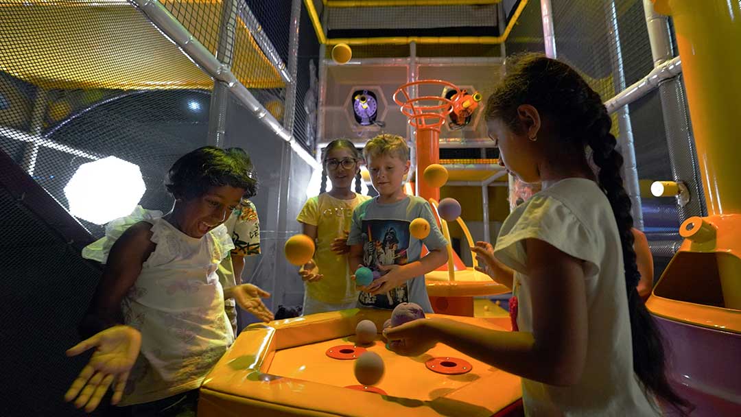 Kids Playing Together at the Fun Spaceship Brisbane