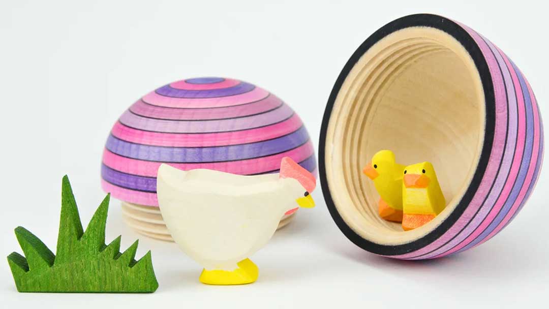 Wooden Egg Eco friendly Easter Toys for Kids