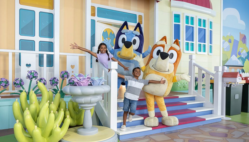 Two Kids Exploring the New Bluey's World Brisbane