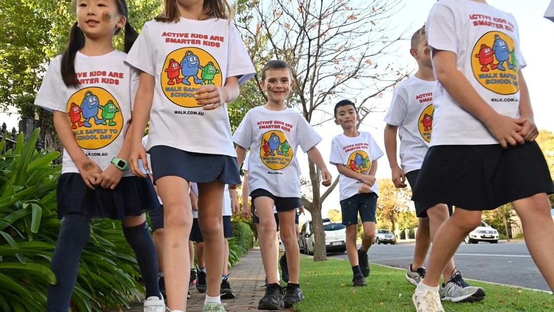 National Walk Safely to School Day