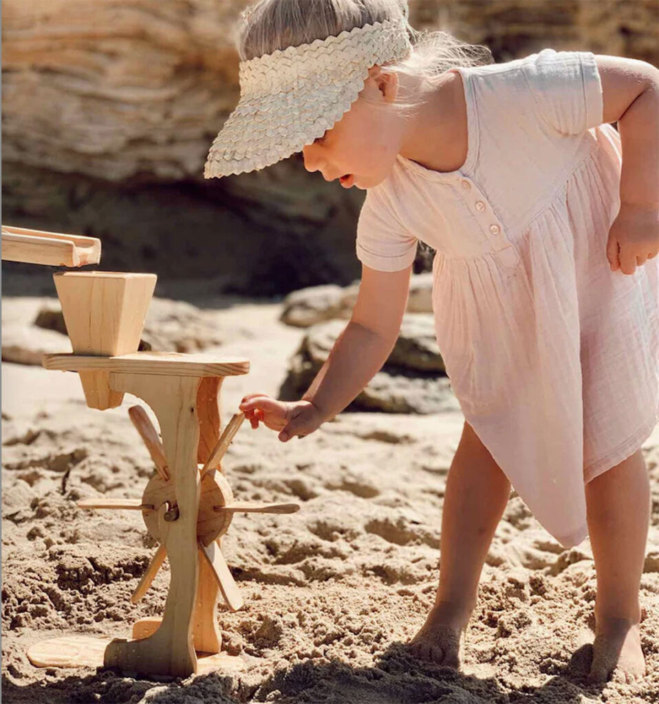 Wooden Water Play Wheel