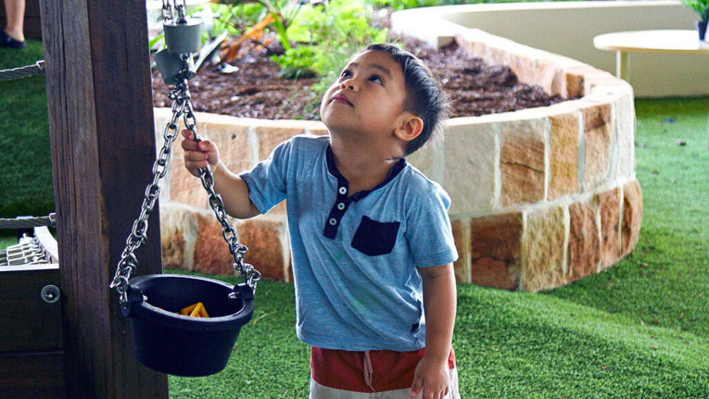 Sanctuarearlylearninggoldcoastoutdoorplay | Kids in Brisbane Gold Coast Sunshine Coast | Kotc Playing Outdoors at Sanctuary Early Learning Adventure Gold Coast