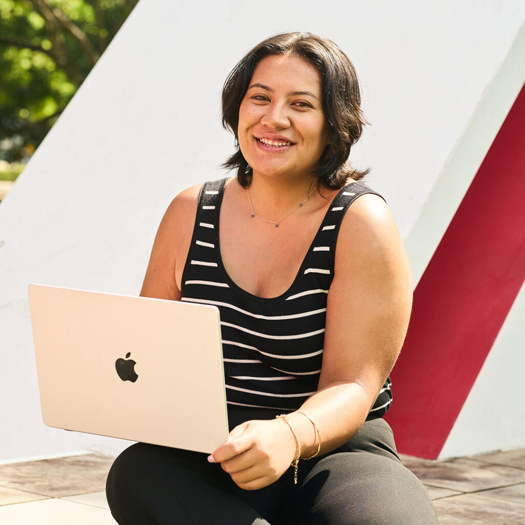 Tafequeensland2 | Kids in Brisbane Gold Coast Sunshine Coast | Kotc Tafe Queensland Student with Laptop Studying Design
