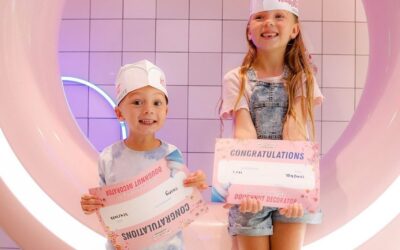 Doughnut decorating at Krispy Kreme