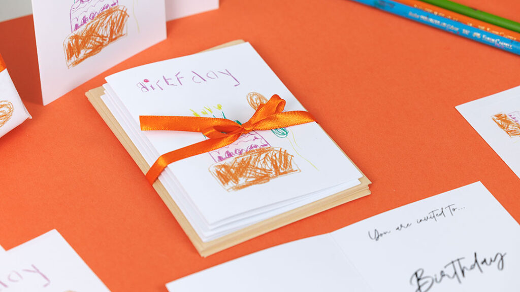 Children's drawings turned into birthday cards with NxtGen Theory, Gold Coast
